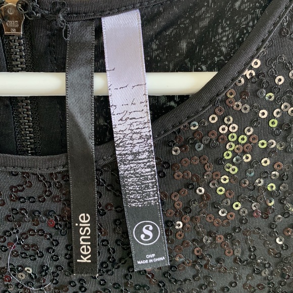 Kensie party dress with sequin, Black, Size S - Picture 9 of 12